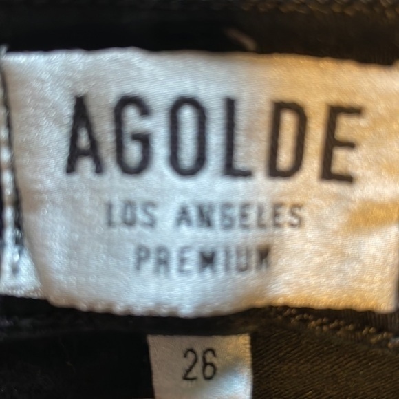 Agolde Sophie High Rise Skinny Jeans Women’s Size 26 Distressed Black - Picture 8 of 10